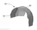 Fig. 01 - Automobile provided with wheel well deflectors