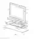 Fig. 02 - Flat panel TV stand providing floating appearance