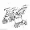 Fig. 01 - Child stroller and stand platform assembly thereof