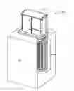 Fig. 01 - Telecom utility cabinet arranged for air-based geothermal cooling