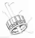 Fig. 01 - Motor rotor system having a magnetic ring bracket