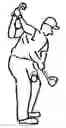Fig. 01 - Device for instructing downswing in golf swing