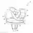 Fig. 01 - Tibial component of a knee prosthesis having an angled cement pocket