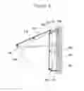 Fig. 05 - Sunlight-tracking apparatus of a wall installation type having an opening and closing hinge bar pivotally connected in a hinge fixing bar