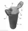 Fig. 01 - BEVERAGE CONTAINER WITH A PROTRUSION, AND SEPARABLE PROTRUSION DEVICE FOR SAME