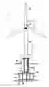 Fig. 01 - Marine wind turbine having a pylon vertically adjusted by setting