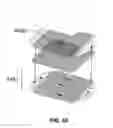 Fig. 44 - Electrical purification apparatus having a blocking spacer