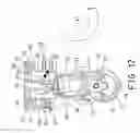 Fig. 12 - Air compressor having enlarged compartment for receiving pressurized air