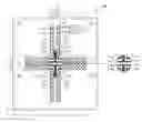 Fig. 01 - Semiconductor Device with Cross-shaped Bumps and Test Pads Alignment
