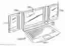 Fig. 01 - Computer Display Screen System and Adjustable Screen Mount, and Swinging Screens Therefor
