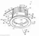 Fig. 01 - Luminaire having a socket, a radiating member and a reflecting member fixed therebetween