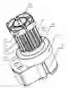 Fig. 01 - Brushless DC motor structure having a fan radiator for dissipating heat from the motor and the controller