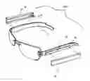 Fig. 01 - Replaceable decorative panel system for eyeglass frame