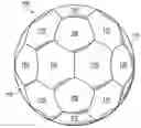 Fig. 01 - Panel configuration for a game ball