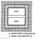 Fig. 01 - Semiconductor device comprising stacked LSI having circuit blocks connected by power supply and signal line through vias
