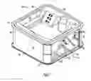 Fig. 04 - Method of attaching a cabinet assembly to a hot tub