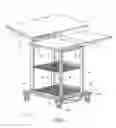 Fig. 02 - Adjustable bi-level surgical accessory table