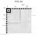 Fig. 45 - Two-dimensional code having rectangular region provided with specific patterns to specify cell positions and distinction from background