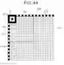 Fig. 45 - Two-dimensional code having rectangular region provided with specific patterns to specify cell positions and distinction from background