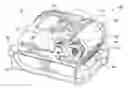 Fig. 01 - Printer with printhead assembly, clutch assembly, and printer ribbon transport assembly
