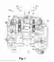 Fig. 02 - Molding device provided with a controlled means for clampingly attaching a half-mold by means of slidable attachment bolts