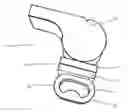 Fig. 01 - Detachable fingergrip whistle system