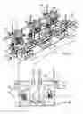 Fig. 10 - Apparatus and process for packaging containers of liquid products into bundles