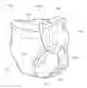 Fig. 01 - Attachment areas for wearable absorbent articles