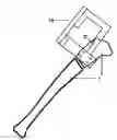 Fig. 01 - Guide device for insertion of blocking screws used to align insertion of intramedullary nail