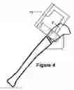 Fig. 05 - Guide device for insertion of blocking screws used to align insertion of intramedullary nail