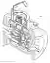 Fig. 01 - Inductive fluid flow meter having an inductive target provided on the shaft