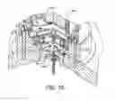 Fig. 13 - Inductive fluid flow meter having an inductive target provided on the shaft