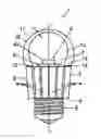 Fig. 01 - Lamp incorporating a heat sink and an optically transmissive cover