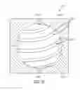 Fig. 29 - Golf ball with cover layer having zones of differing materials