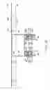 Fig. 12 - Upmount overhead brackets for office partition systems