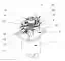 Fig. 01 - Four-speed drive system for motor-driven appliances