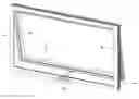 Fig. 01 - Awning window unit with an operating and closing slide unit for the movable frame of the window unit
