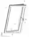 Fig. 13 - Awning window unit with an operating and closing slide unit for the movable frame of the window unit