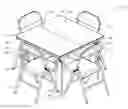 Fig. 01 - FOLDING TABLE AND CHAIR SET WITH PORTABLE CARRYING CASE