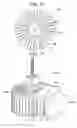 Fig. 11 - Light fixture and associated LED board and monolithic optic