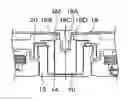 Fig. 01 - Drive device with hub having improved impact resistance where hub meets rotating shaft