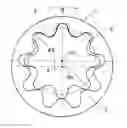 Fig. 01 - Pump rotor combining and eccentrically disposing an inner and outer rotor