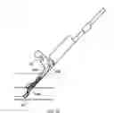 Fig. 12 - Suturing device for sealing a puncture in an anatomical structure