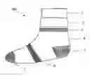 Fig. 01 - Socks having areas of varying stretchability and methods of manufacturing same