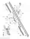 Fig. 11 - Casement window unit with an operating and closing slide unit for the movable frame of the window unit
