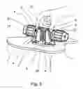 Fig. 06 - Fastening device for detachable holding of an electrical distributor by latching