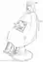 Fig. 01 - SALON CAPE WITH CLEAR WINDOW TO ALLOW THE USE OF ELECTRONIC DEVICES