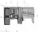 Fig. 07 - Sliding track and pivot mounting system for displays on anesthesia machines