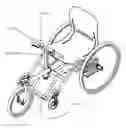 Fig. 01 - Rowing-Motion Propelled Wheelchair Generating Power from Rowing Motion in Both Directions