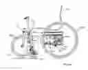 Fig. 12 - Rowing-Motion Propelled Wheelchair Generating Power from Rowing Motion in Both Directions